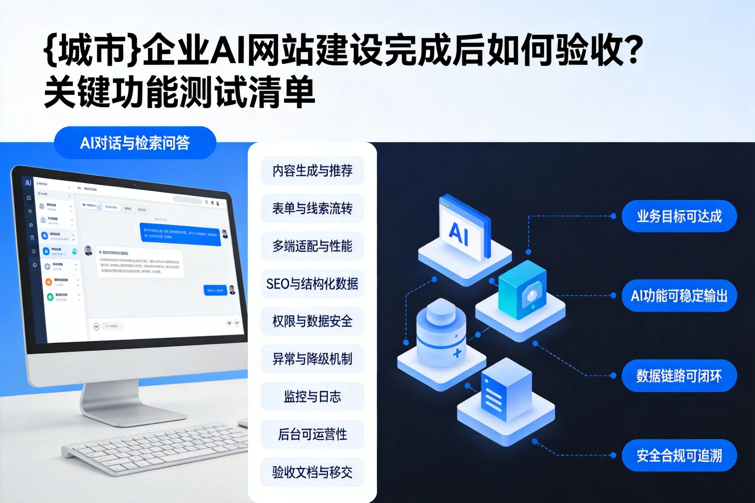 白杨企业AI网站建设完成后如何验收？关键功能测试清单