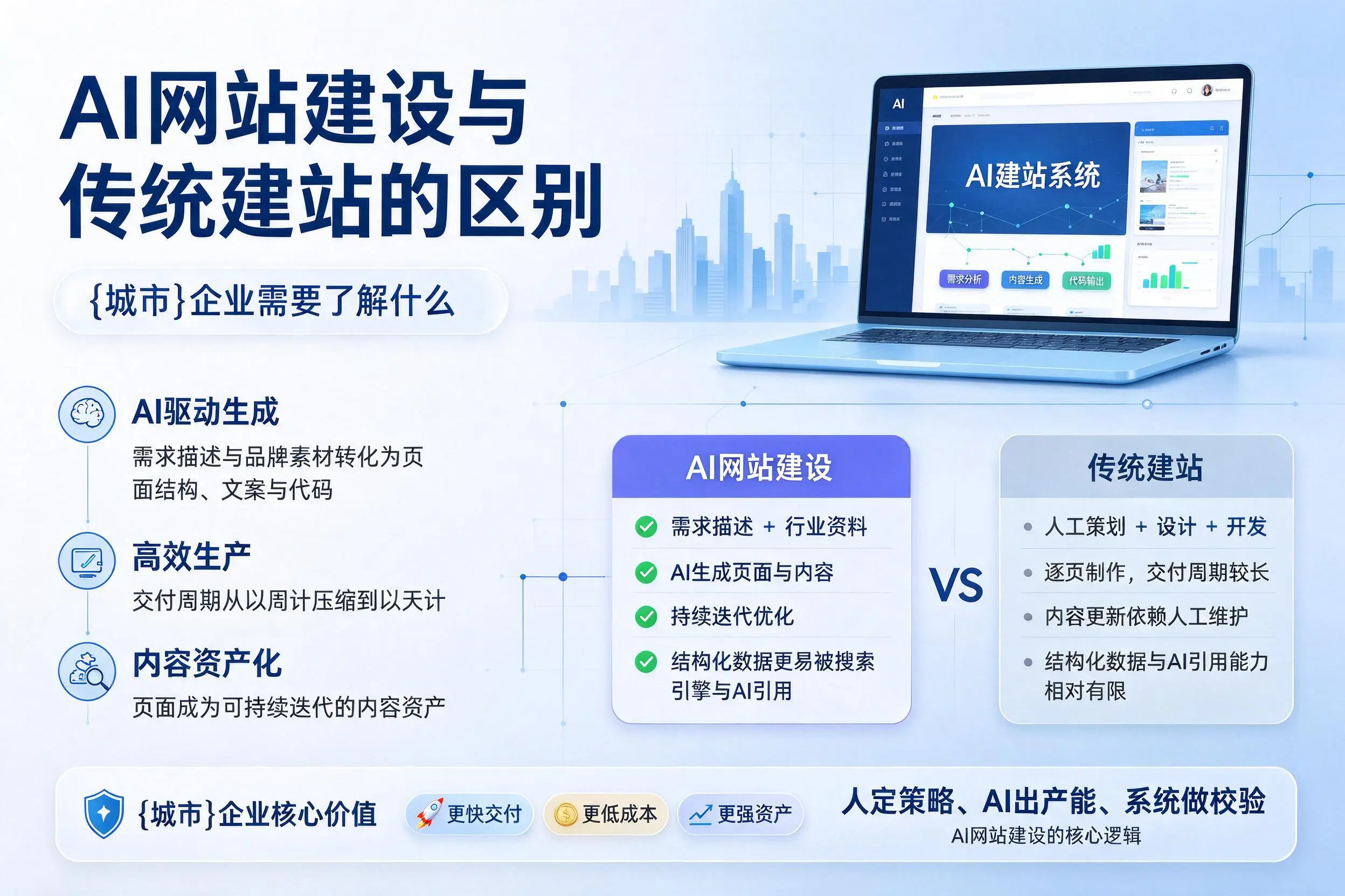 AI网站建设与传统建站的区别,白杨企业需要了解什么