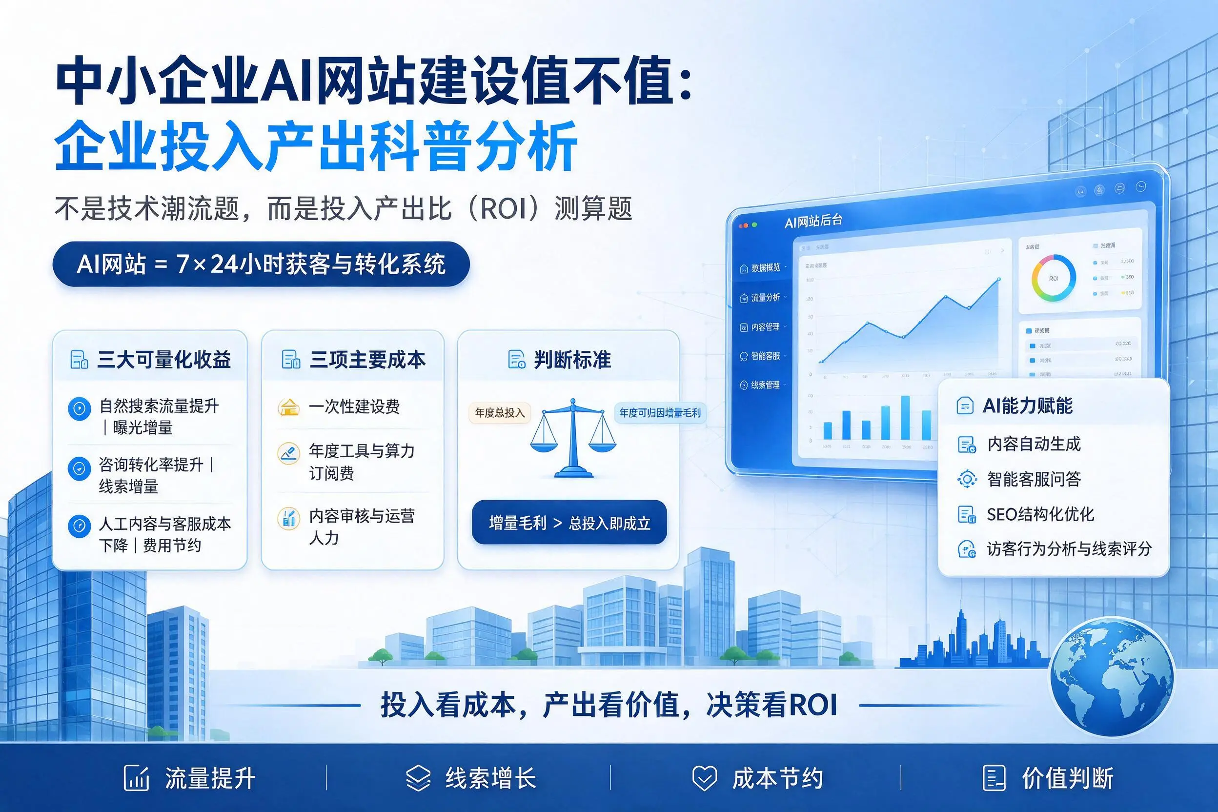 中小企业AI网站建设值不值:白杨企业投入产出科普分析