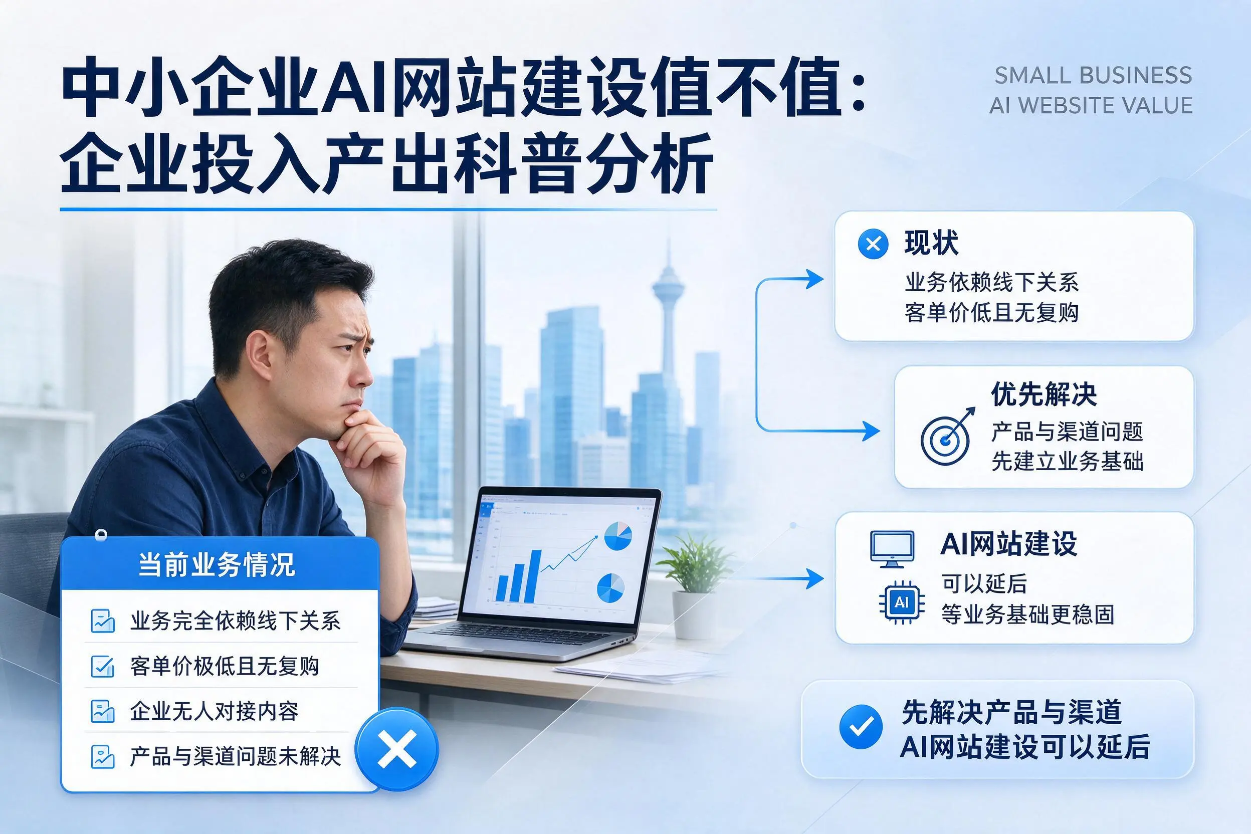 中小企业AI网站建设值不值:白杨企业投入产出科普分析