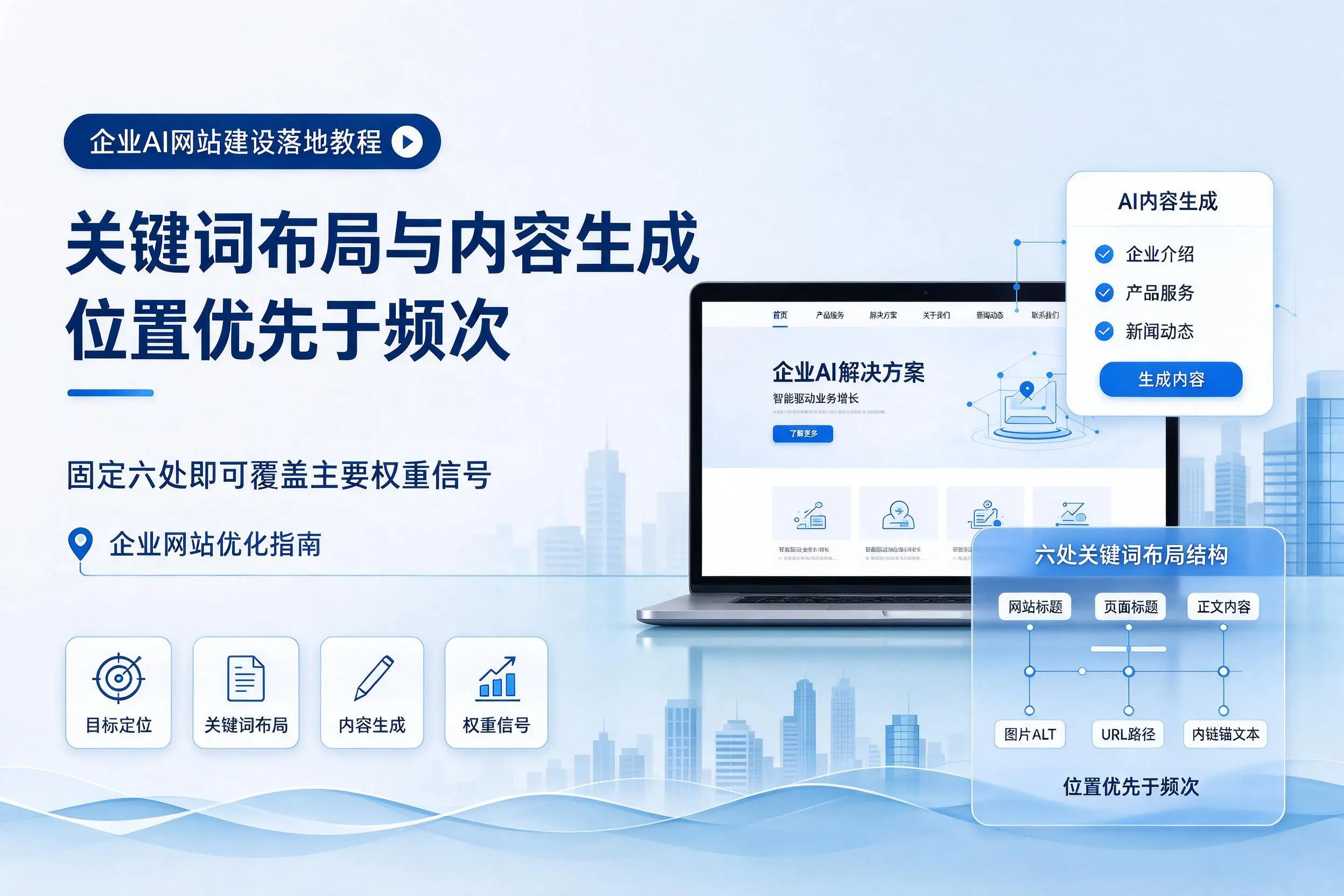 白杨企业AI网站建设落地教程:关键词布局与内容生成