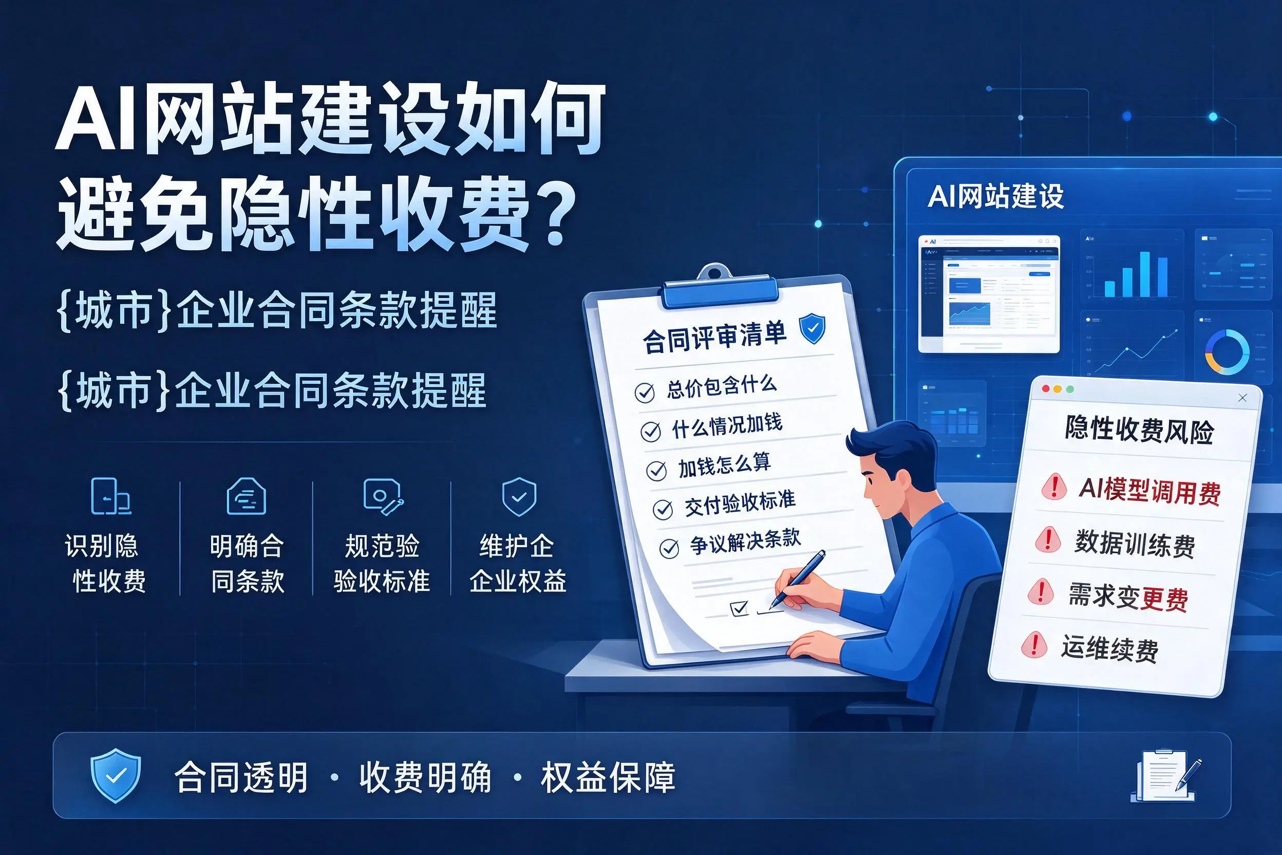 AI网站建设如何避免隐性收费?白杨企业合同条款提醒